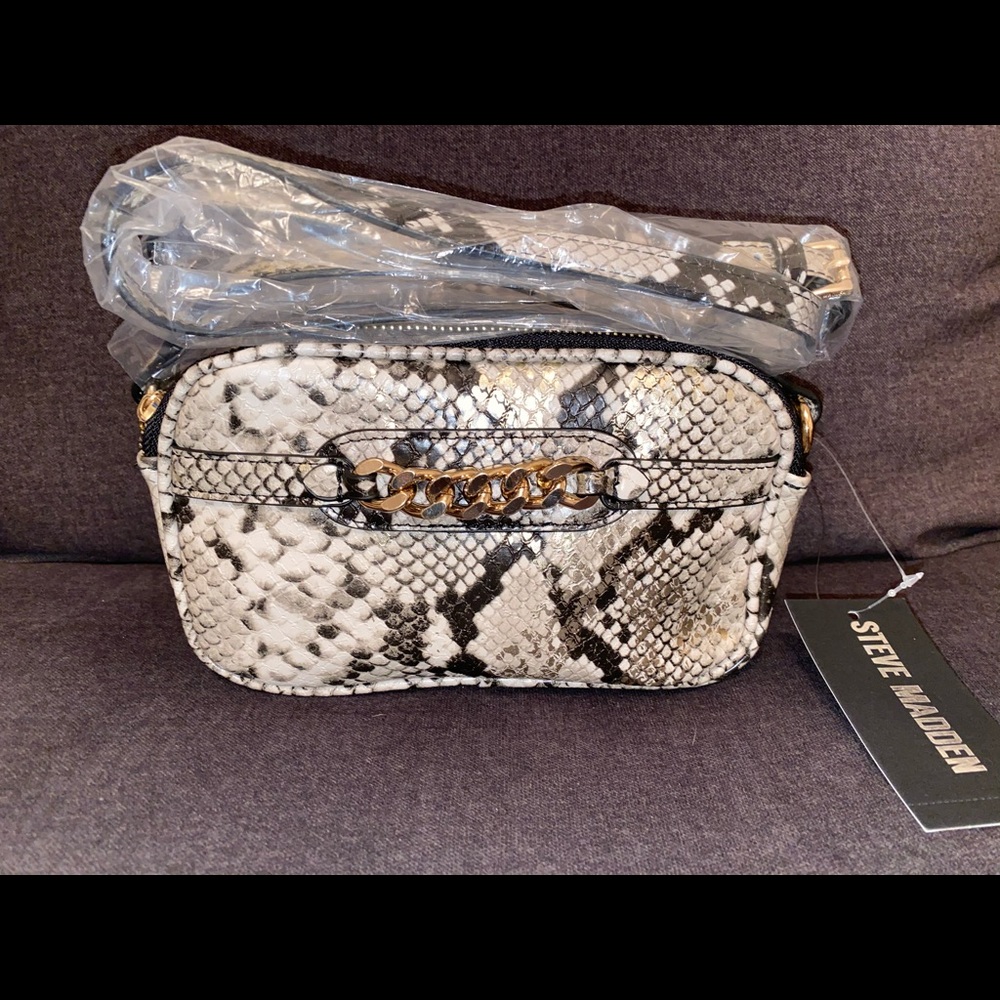 Brand new Steve Madden cross body snakeskin bag